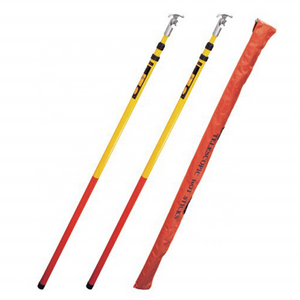 High voltage electric fiberglass triangular telescopic hot stick with insulation telescoping for electrical power 8' 40ft 8m 12m