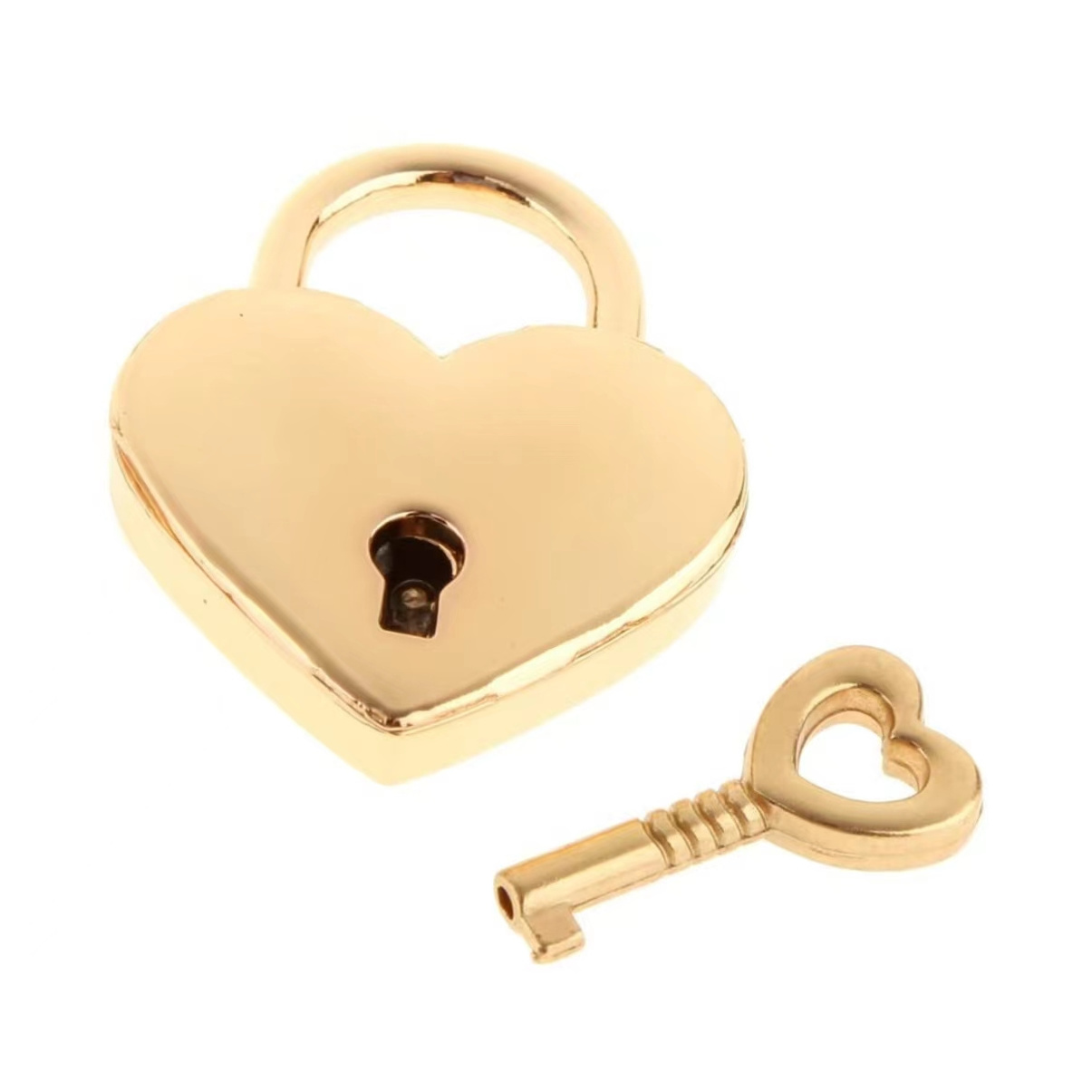 Small Metal Heart Shaped Padlock Mini Lock With Key For Jewelry Box Storage Box Diary Book