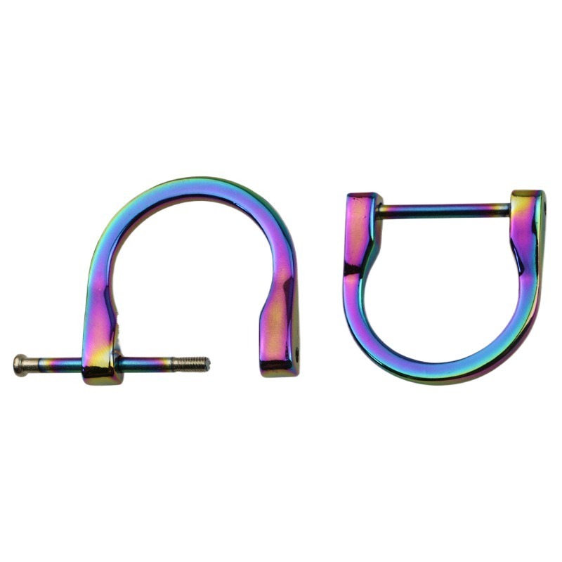 Rainbow 1-inch D-shaped buckle horseshoe buckle adjustable turnbuckle Light bulb ring 25mm Box hardware accessories