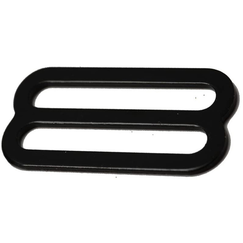 10 pcs Black Metal Rounded Tri-glide Slides Buckle For Bag Straps