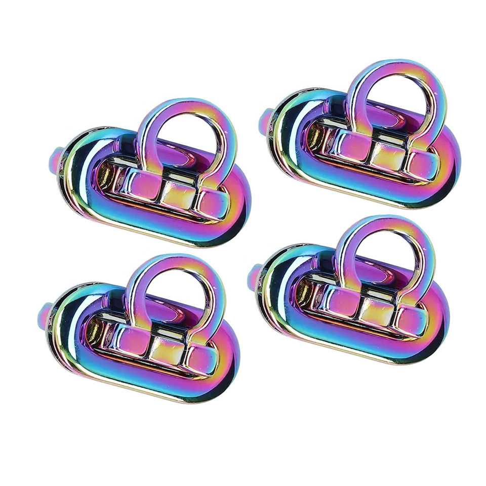 Purse Twist Turn Lock Fasteners Metal Hardware Clip Clasp Buckles for DIY Handbag Shoulder Handle Bags Craft Making