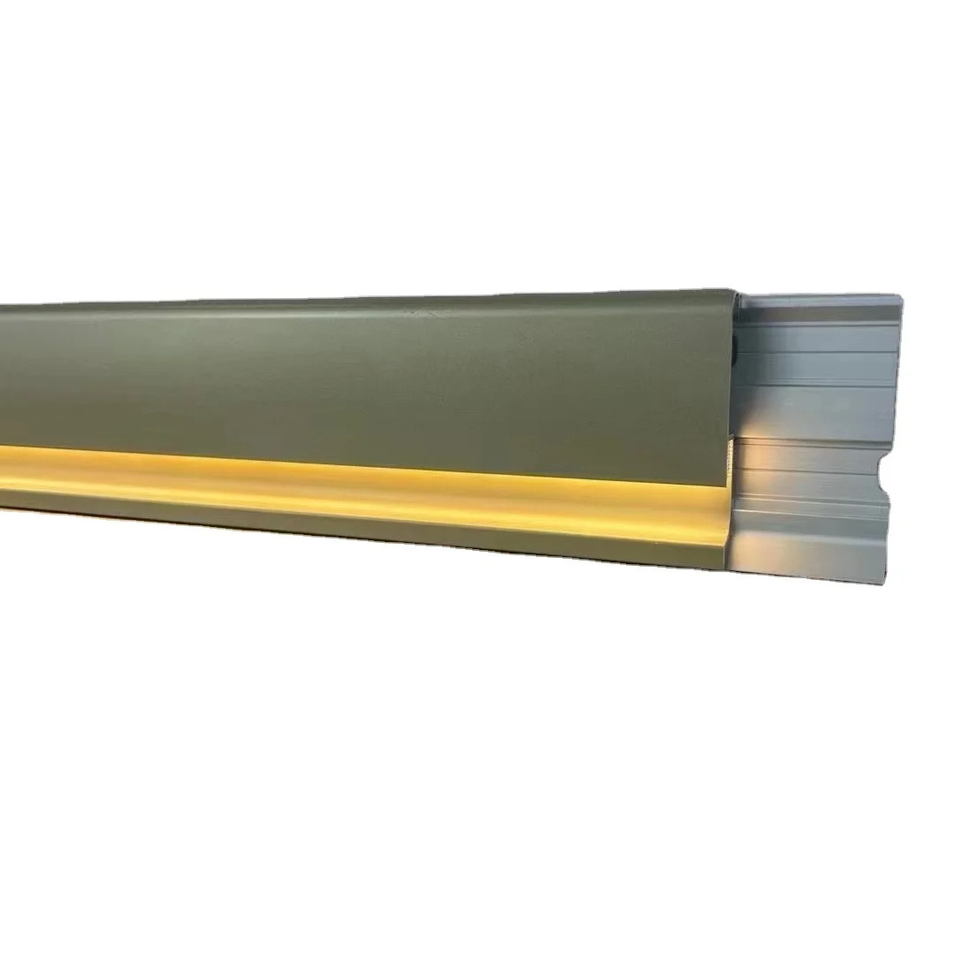 Luxury linear aluminium  light skirting board with led light led light aluminum skirting board floor