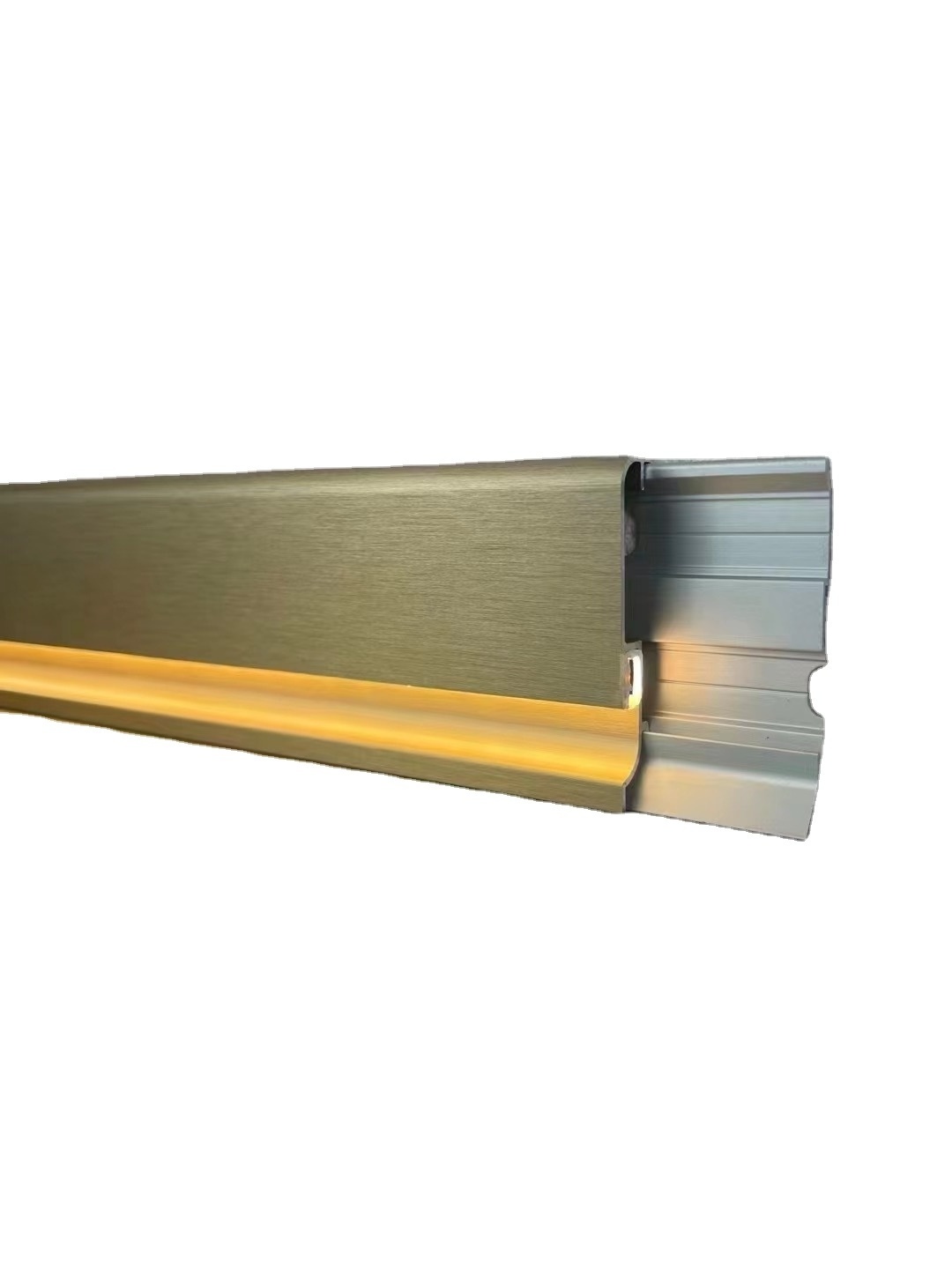 Luxury linear aluminium  light skirting board with led light led light aluminum skirting board floor