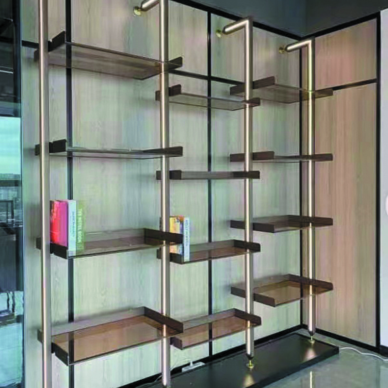 Industrial Style Multi-functional Display Racks Book Shelves Aluminum Displaying Book Shelf