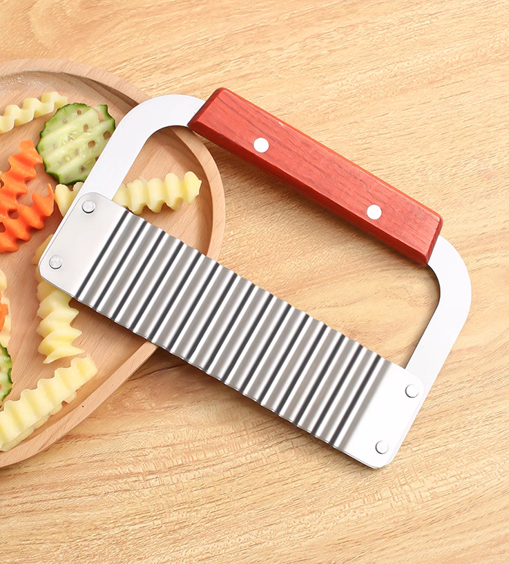 Potato Vegetable Cutters Wavy Slicer Crinkle Cutter Salad Chopping Knife and Vegetable French Fry Slicer