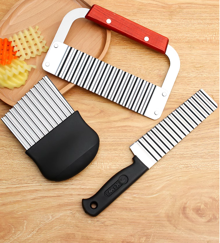 Potato Vegetable Cutters Wavy Slicer Crinkle Cutter Salad Chopping Knife and Vegetable French Fry Slicer