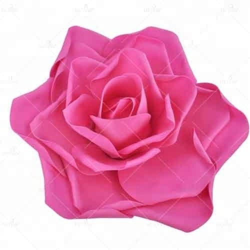 ISEVIAN Large Artificial Flower Heads Giant PE Foam Rose Flower Head for Wall Decoration