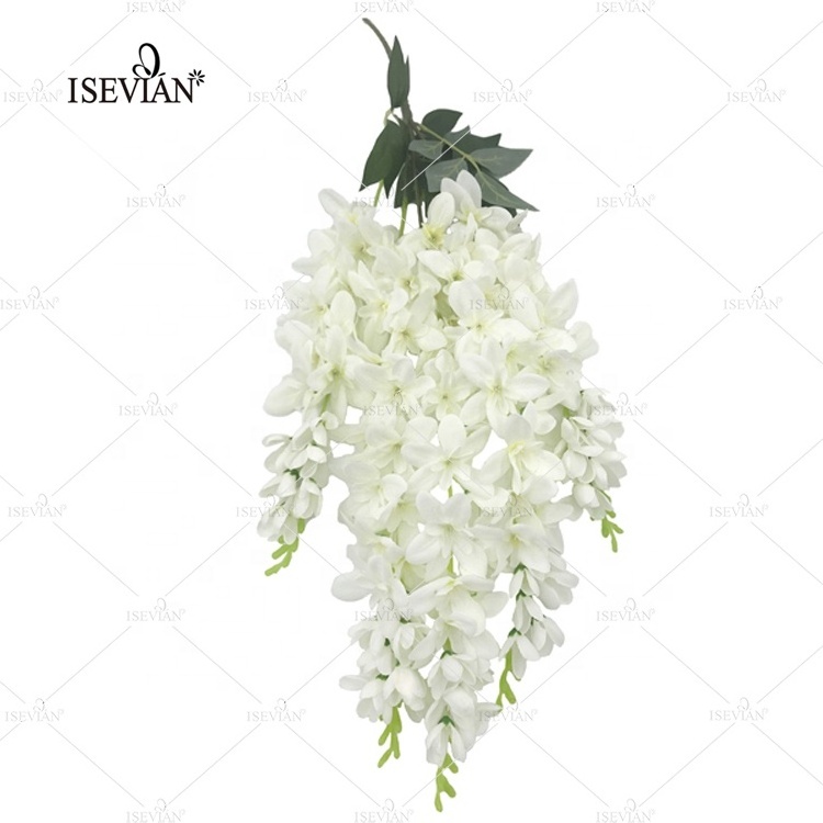 ISEVIAN Wholesale Artificial Roses Silk Wedding Decoration flowers White Flowers