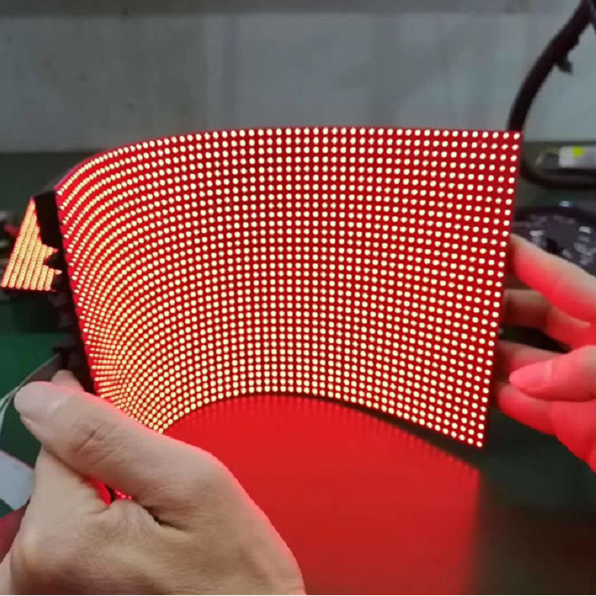 Shenzhen factory curved led display module indoor flexible led panel P2 full color soft led module display screen