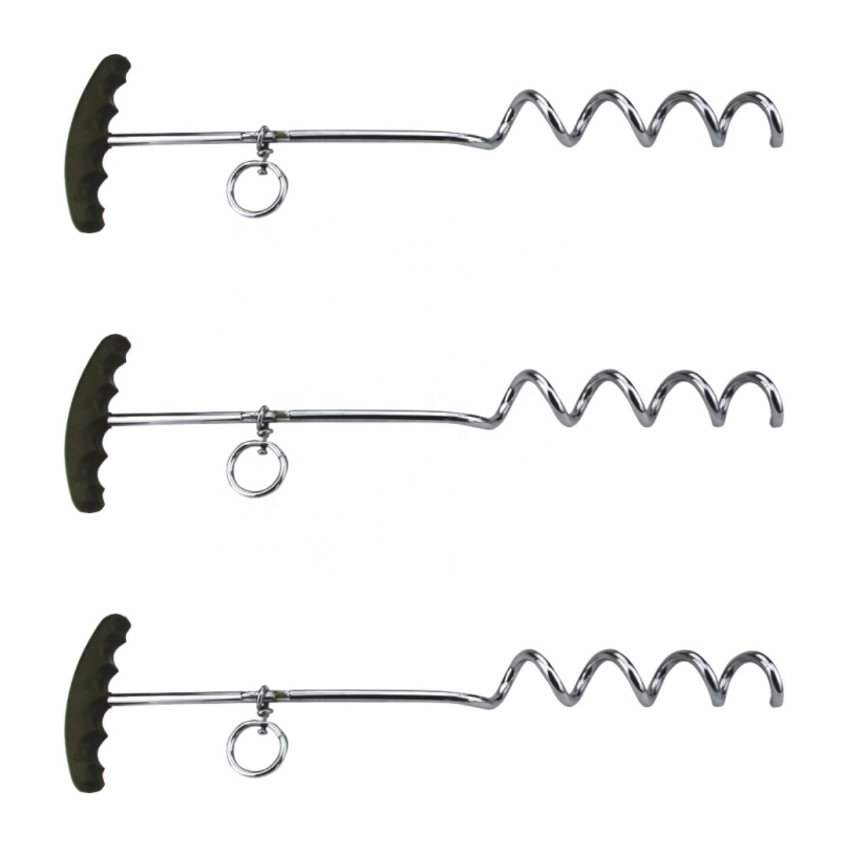 57258#Dog Tether Anchor Camping Ground Corkscrew Heavy Duty Peg Stake