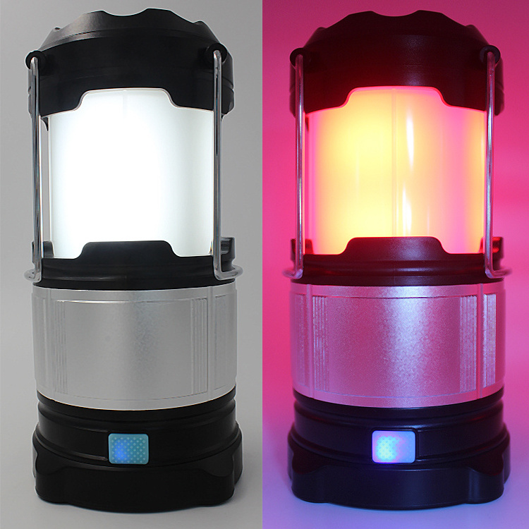 Portable ABS Plastic Waterproof Rechargeable 4 Modes With Red Light Outdoor Led Camping Lantern