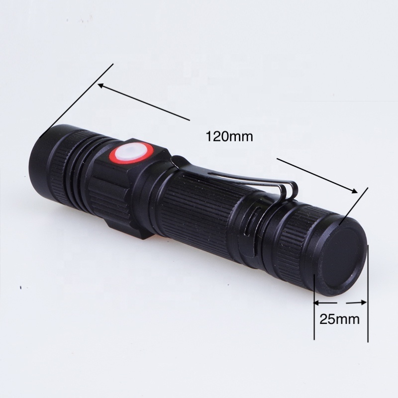 Portable High Power Rechargeable USB Zoom Directly Charging Torch Light LED Flashlight