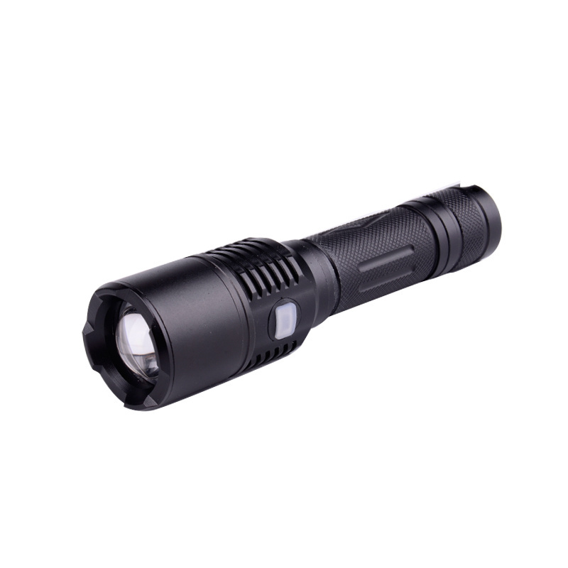 Customized Logo Micro USB Rechargeable Led Torch Light 1200 Lumen Super Bright Zoom Led Tactical Flashlight