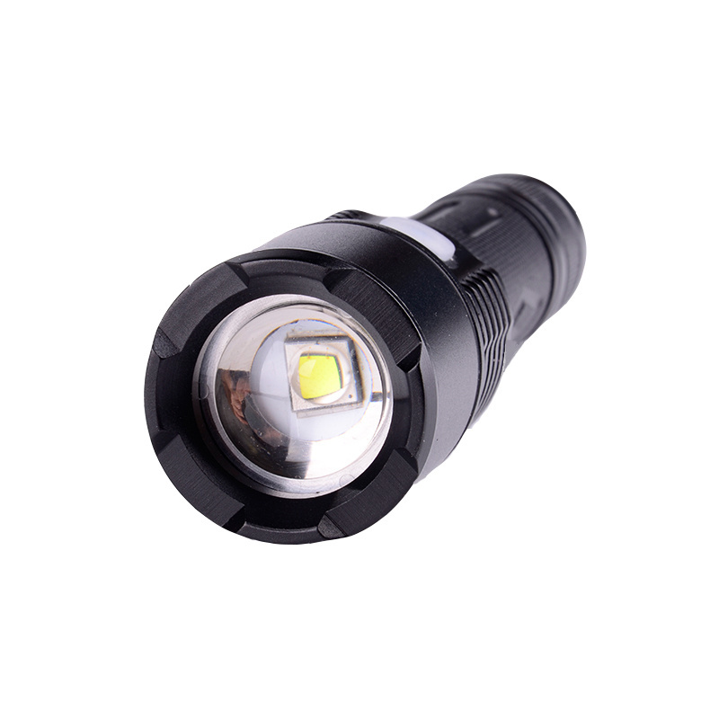 Customized Logo Micro USB Rechargeable Led Torch Light 1200 Lumen Super Bright Zoom Led Tactical Flashlight