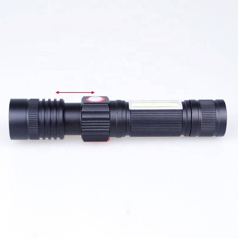 Factory Price Super Bright Zoom Tactical Flashlight T6 COB LED USB Rechargeable Magnetic High Power Led Focus Torch