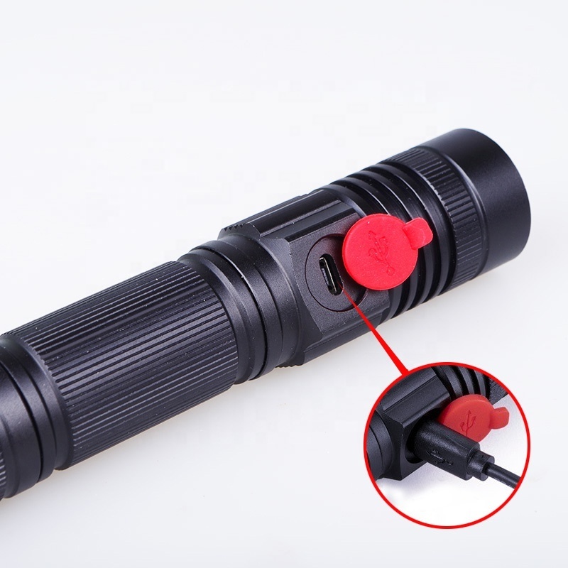 Factory Price Super Bright Zoom Tactical Flashlight T6 COB LED USB Rechargeable Magnetic High Power Led Focus Torch