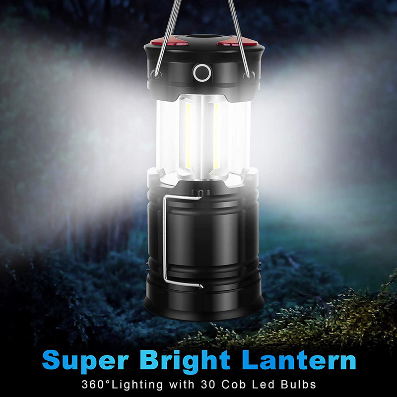 New Arrival Extendable 2 in 1 Battery Operated COB Led Camping Lantern For Emergency