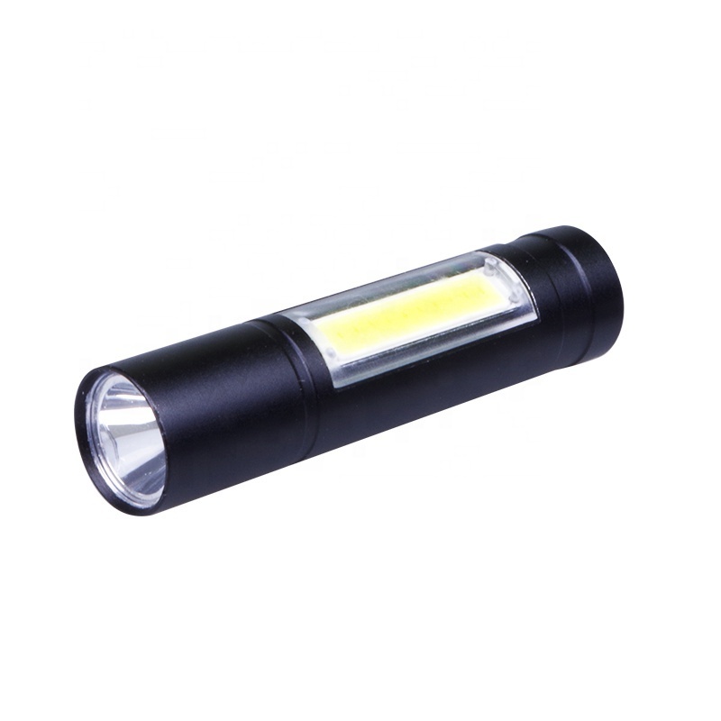 Promotional 3W XPE COB LED Aluminum Tactical Flashlight Built In Battery Handy USB Rechargeable Mini Torch Light