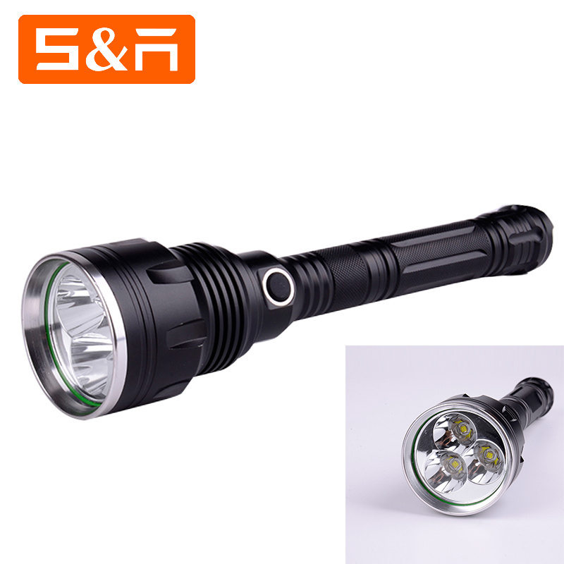 30W 3PCS XM-L2 U2 LED Super Bright Rechargeable 50000 Lumen Flashlight