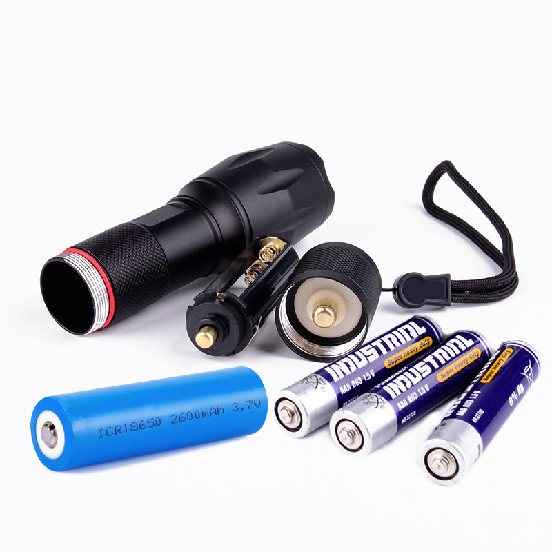 Ningbo Super Bright 10W 1000lm XML T6 LED 5 Modes 3*AAA or 1*18650 Battery Most Powerful Zoom LED Torch Flashlight For Camping