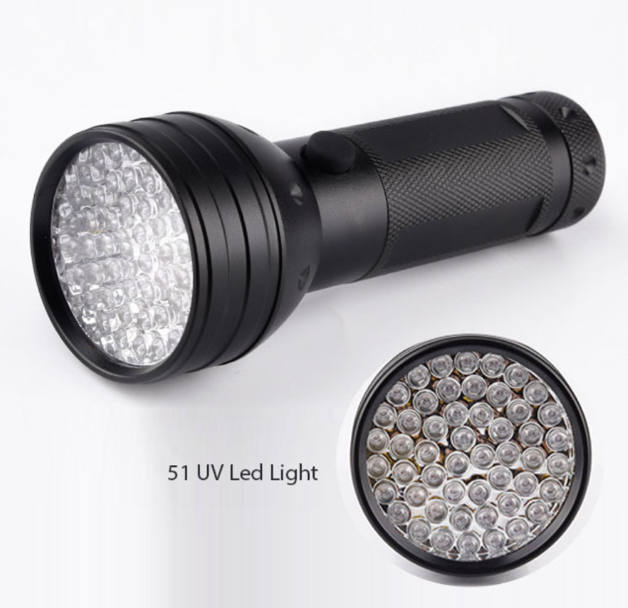 Best Selling 51UV LED Ultraviolet 360nm to 400nm High Power Black Light Detector Scorpion Fluorescent Flashlight For Money