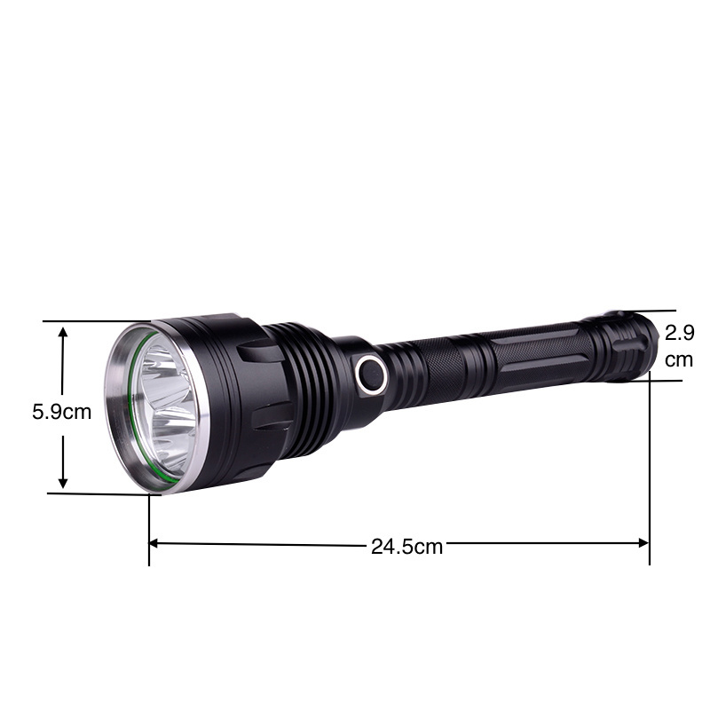 Super Bright 5000 Lumen 30W Long Distance Led Flashlight Rechargeable 5 Modes Outdoor Led Flashlight