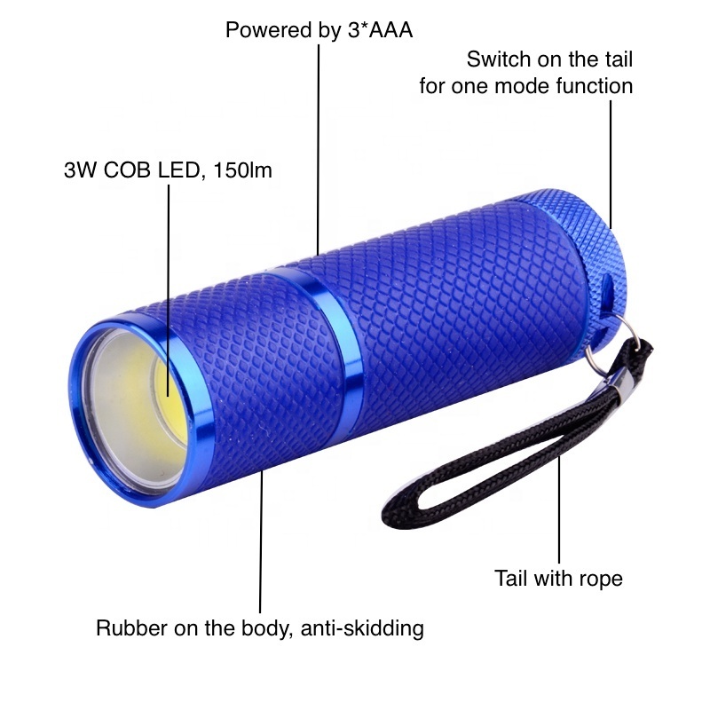 Custom Color Mini Strong Powerful Aluminum Led Keychain Torch Light Battery Powered Led Light Flashlights