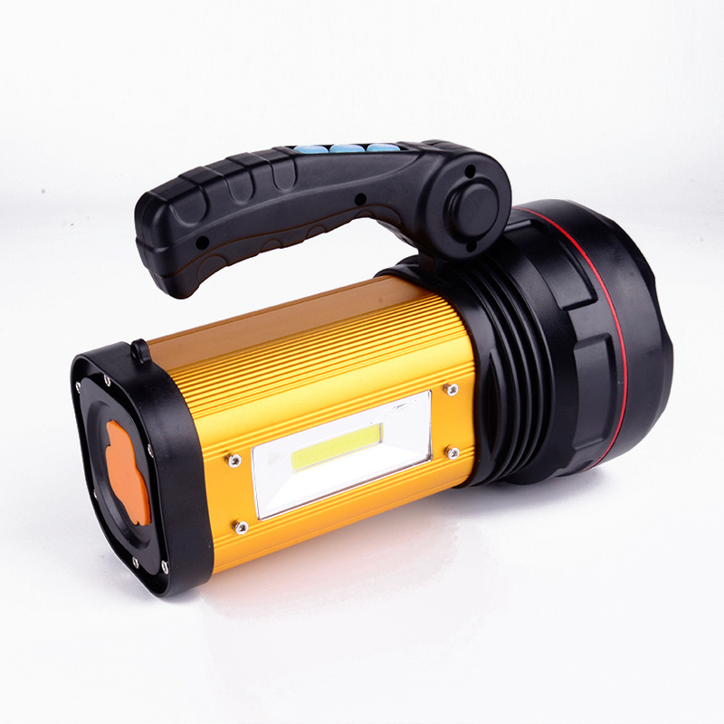 Super Bright COB Led Rechargeable High Power Explosion Proof Outdoor Led Hand Lamp Searchlight With Power Bank