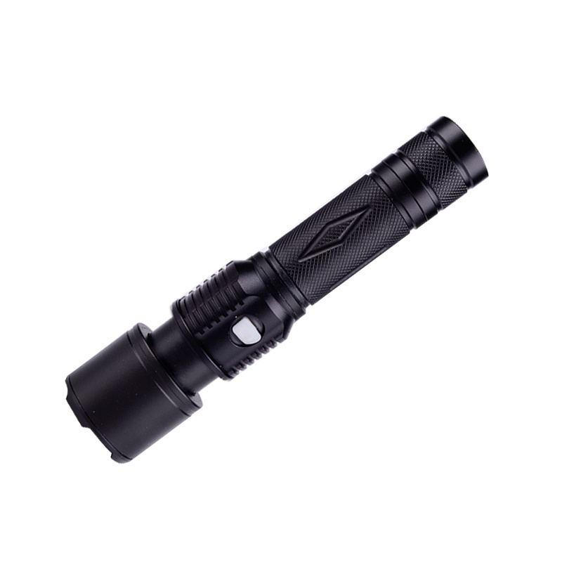 Customized Logo Micro USB Rechargeable Led Torch Light 1200 Lumen Super Bright Zoom Led Tactical Flashlight