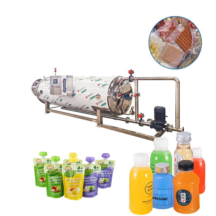 Commercial Pressure Canner Sterilizer Automatic Sea Cucumber Food Retort Machine