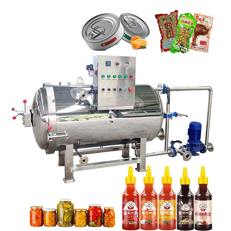 Commercial Pressure Canner Sterilizer Automatic Sea Cucumber Food Retort Machine