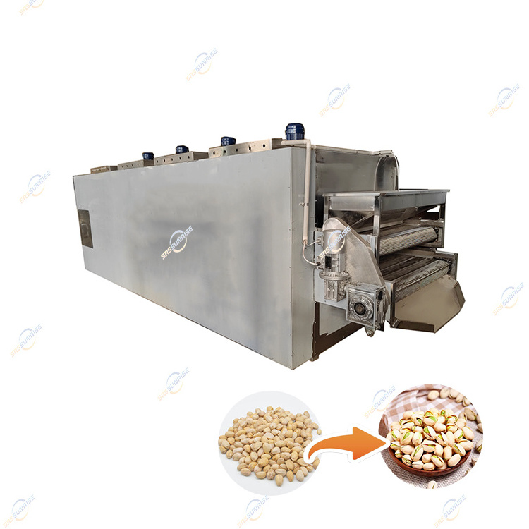 Large Capacity Production Roasted Corn Baking Continuous Chestnut Gas Peanut Chickpea Roasting Machine