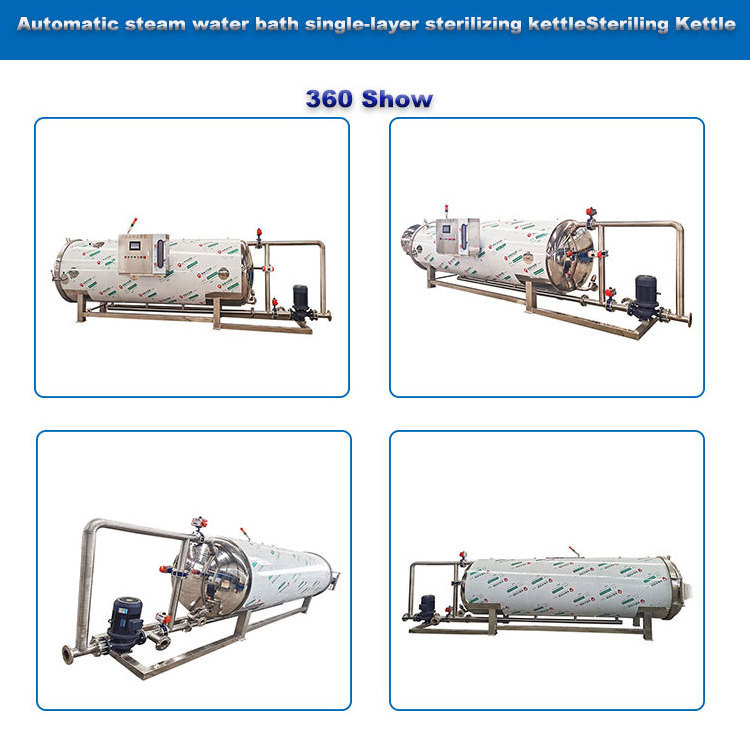 Autoclave 200L 500L For Mushroom Cultivation Bags Single Water Spraying Sterilizer