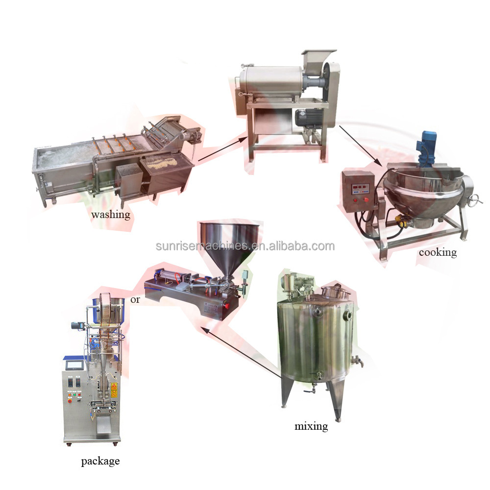 Small Plant Production Line Equipment Tomato Paste Sauce Ketchup Puree Making Processing Machine