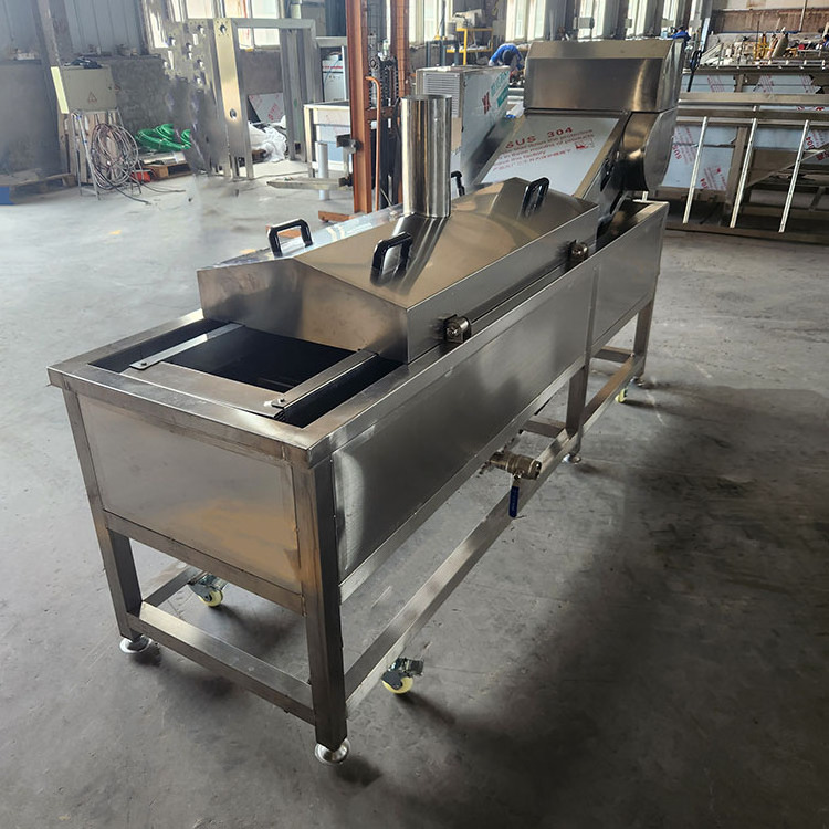 Commercial Steam Gas Electric Continuous Fruit Vegetable Meat Cooking Blancher Blanching Machine