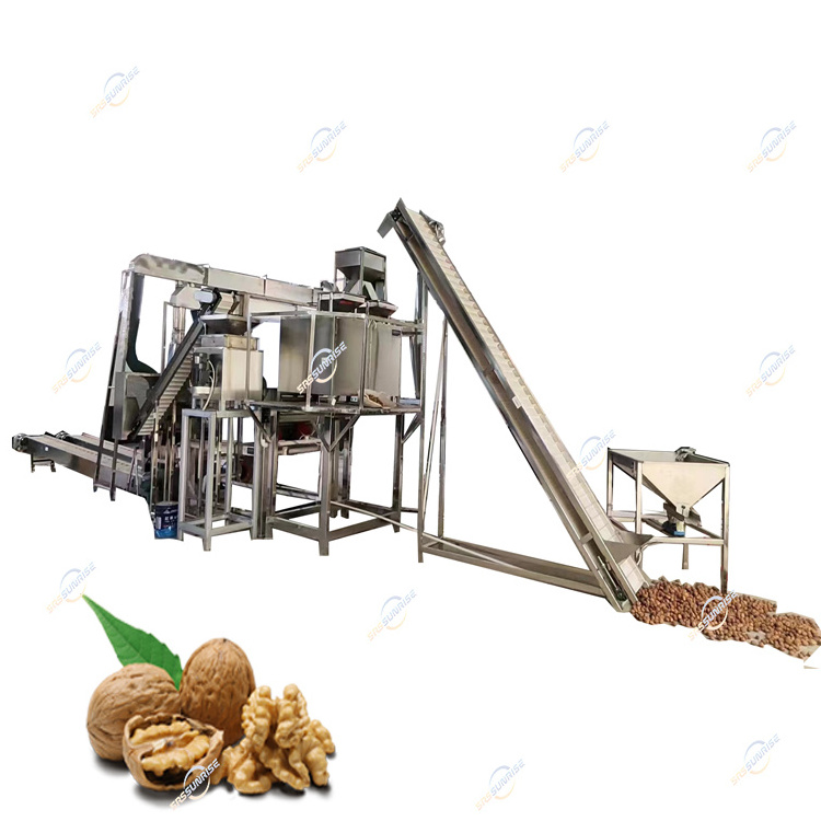 Sheller Professional Automatic Pecan Nuts Hulling Grading Shelling Machine Walnut Processing Equipment