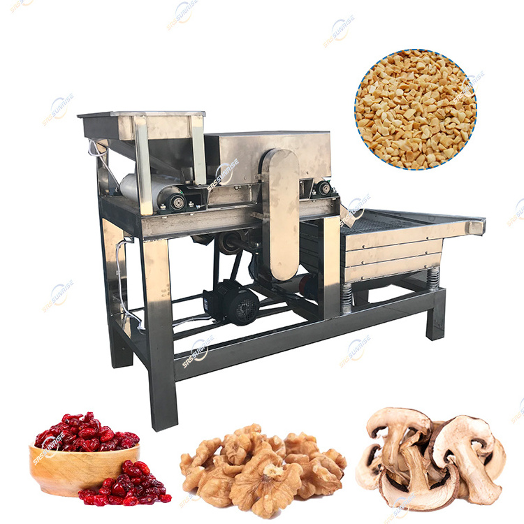 China Pine Cashew Macadamia Nut Walnut Hazelnut Almond Peanut Granulate Cutting Chopping Machine