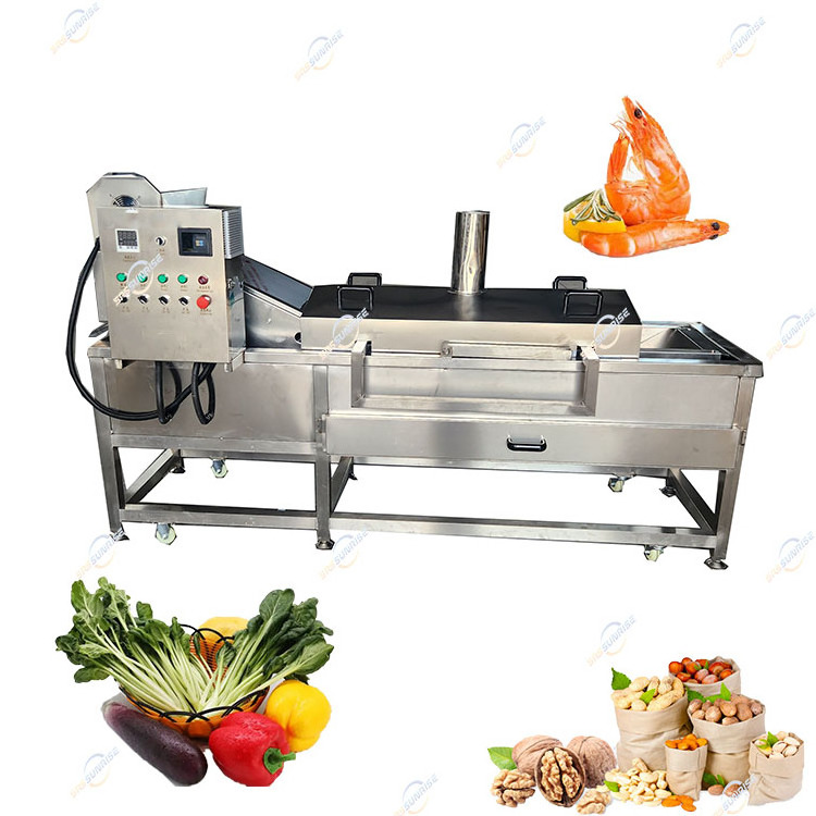 Blancher Equipment Vegetable Fruit Mango Seafood Washing Cutting Blanching Machines