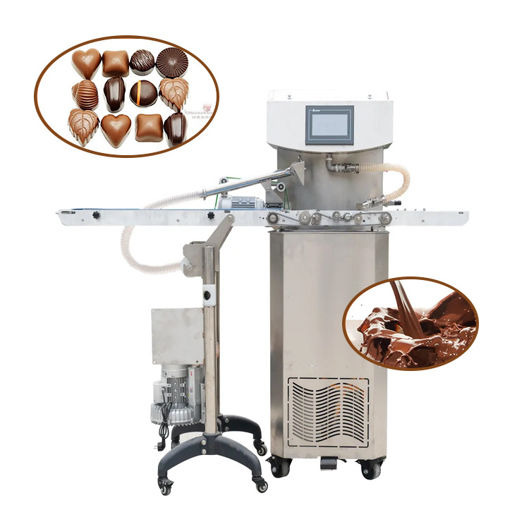 Plant Mini Processing Equipment Tempering Enrobing Chocolate Bar Making Machine For Small Production