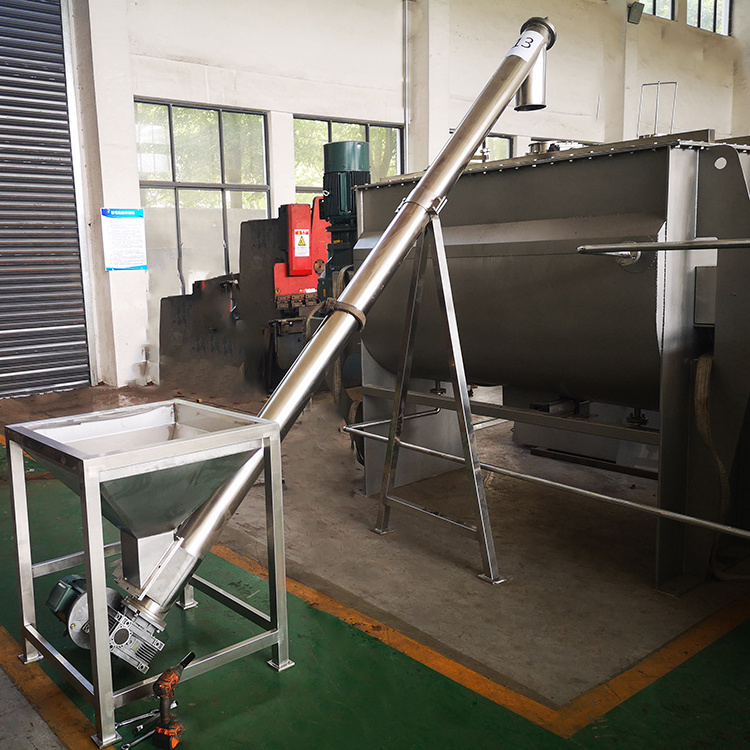 Stainless Steel Large Horizontal Ribbon Mixer Fertilizer Powder Blender Flour Food Mixing Machine