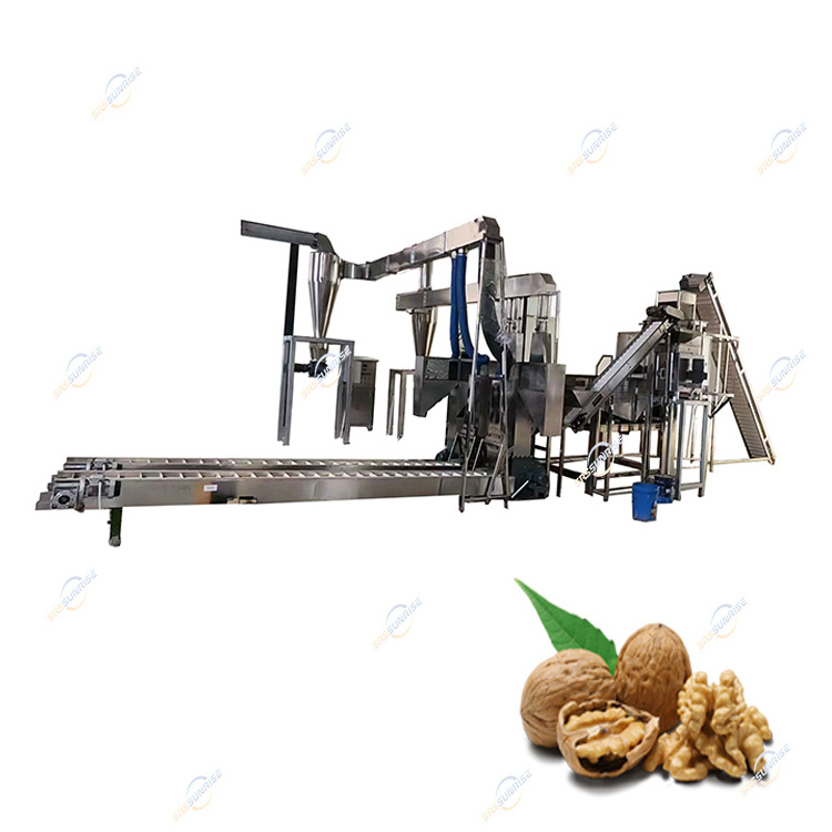 Shelling Fully Automatic Commercial Equipment Pecan Walnut Huller Dehuller Cracker Sheller Machine