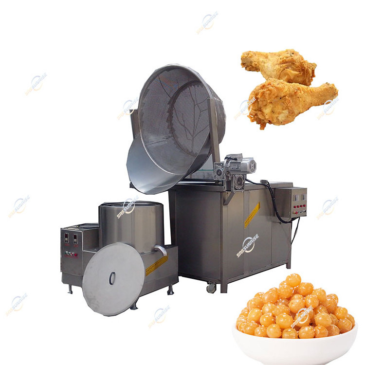 Frying Machine With Oil Filter Onion Pork Rinds Chicken Turkey Mochi Fish French Fries Deep Fryer