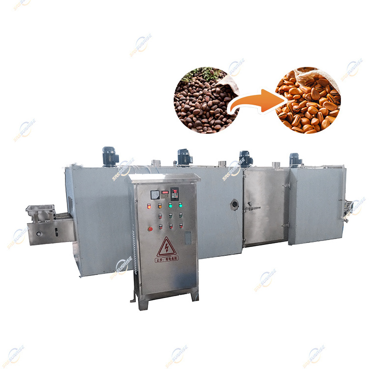 Large Capacity Production Roasted Corn Baking Continuous Chestnut Gas Peanut Chickpea Roasting Machine