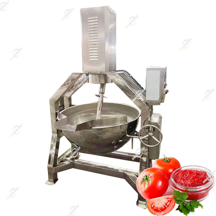 Professional Automatic Pot Stirrer For Cooking Gas Heating Sugar Melting Pot Mixer 50l Stirring Pot