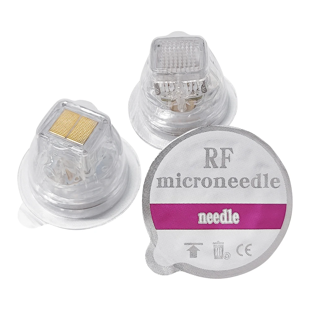 CE 10 25 64 Pins Nano Micro Needle Tips Gold Plated Insulated Disposable Rf Fractional Microneedling Cartridges