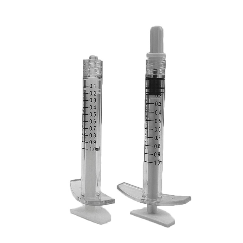 Disposable cosmetic 1ml skinny sterile glass syringes for hyaluronic acid filler