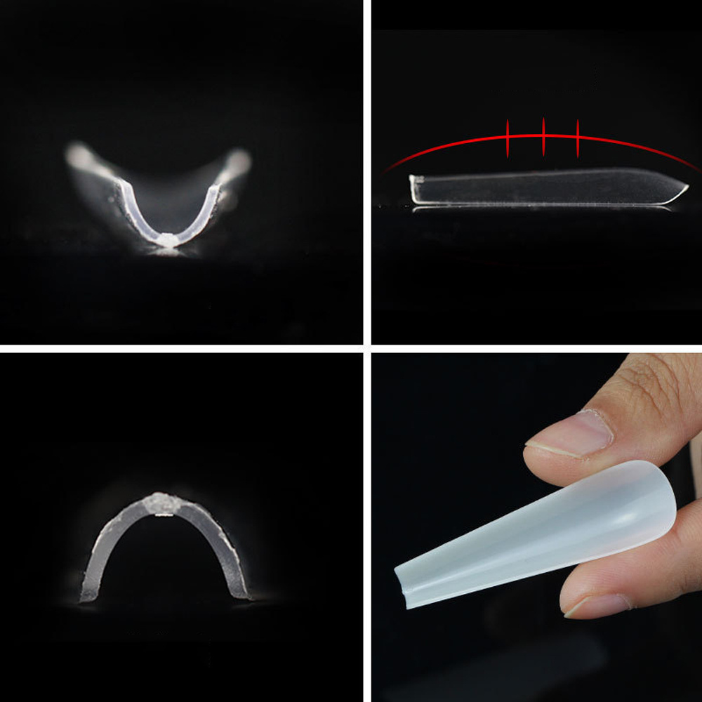 360 PCS New Arrival C Curve Coffin XXL XXXL Extra Long Nail Gel Full Cover Gel X Tips Ongle Capsules C Curve 2023