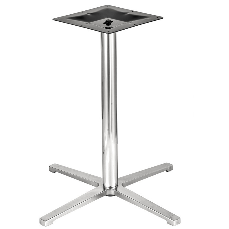 stainless steel cross four or three claws tulip table metal stand base for shop restaurant table stand foot legs