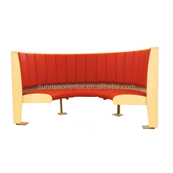 diameter two meters tufted half moon restaurant leather booth sofa