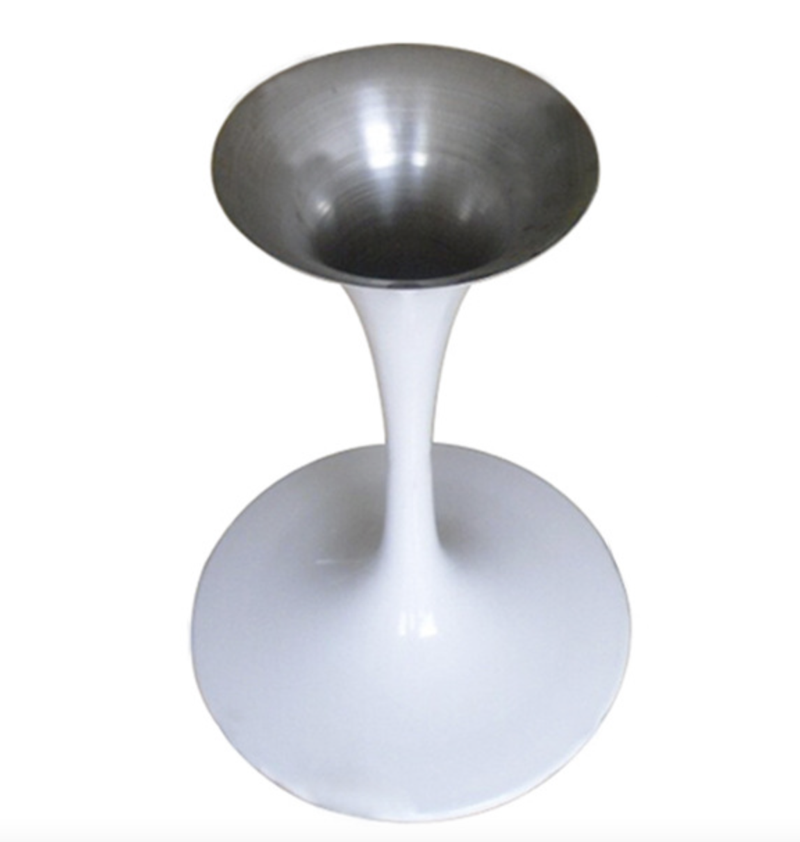 antique table stand style black white color powder coated metal frame tulip shape dining table base